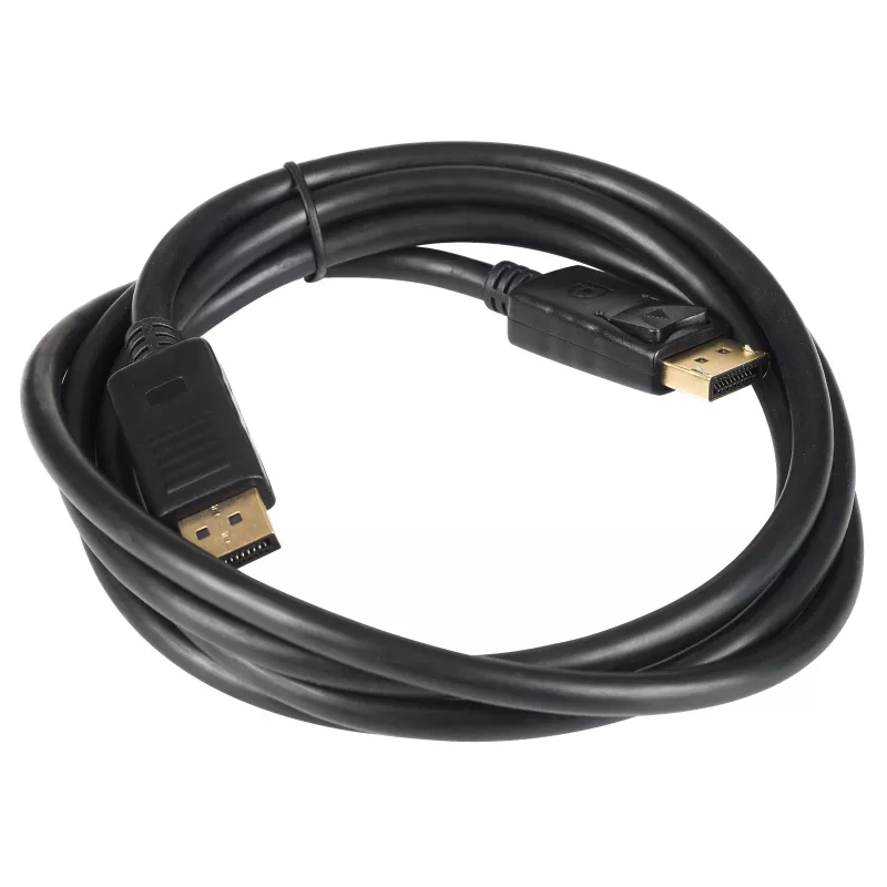 Akyga AK-AV-10 DisplayPort kabelis, spraudnis–spraudnis, zeltīti spraudņi, 1,8 m, melns