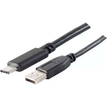 USB kabelis S/CONN 77143-1.8 USB 2.0 1.8 m USB A USB C Melns