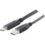 USB kabelis S/CONN 77143-1.8 USB 2.0 1.8 m USB A USB C Melns