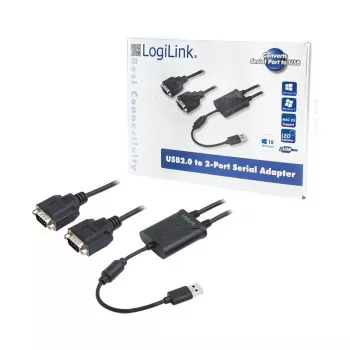 USB 2.0 uz 2x RS-232 seriālais adapteris