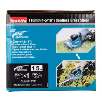 Makita DUM111SYX bezsuku griezējs/aizsargs 27 W Akumulators Melns, Zils