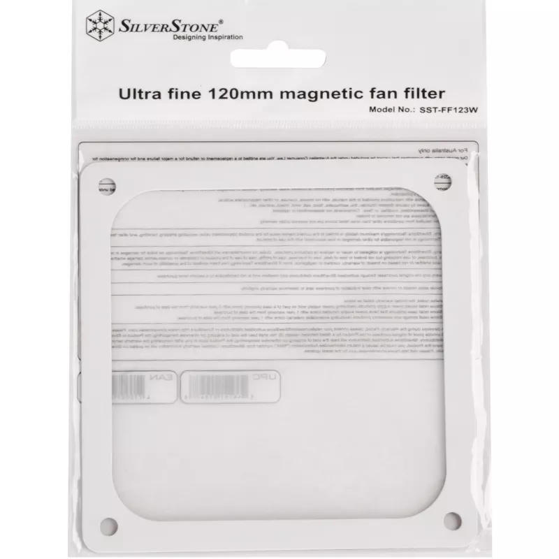 Dzesēšanas sistēmas filtrs SilverStone SST-FF123W 120 mm balts