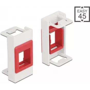 Keystone turētājs DeLOCK Easy 45 modulis 22,5 x 45 mm balts sarkans