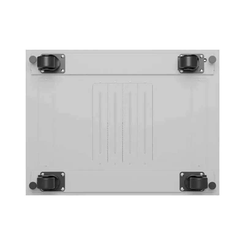 19 collu 32U LANBERG stāvošs skapis 600×800 mm pelēks ar stikla durvīm un LCD (Flat Pack)