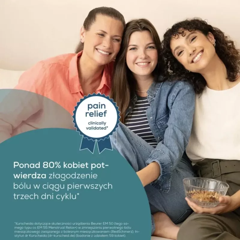 Menstruālais masieris Beurer EM 50 Berry — elektrisks sāpju mazinātājs menstruāciju laikā