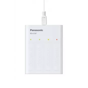 USB akumulatoru lādētājs PANASONIC Eneloop Smartplus BQ-CC87 + 4x AA 2000 mAh (K-KJ87MCD40USB)