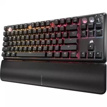 Mehāniskā tastatūra CORSAIR K70 PRO TKL — bezciparu bloka, RGB fona apgaismojums