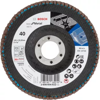 Griešanas disks Bosch X571 Best for Metal 12.5 cm Melns