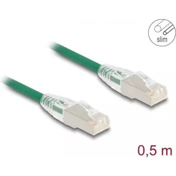 DeLOCK RJ45 Cat.6A tīkla kabelis 0.5m zaļš