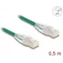 DeLOCK RJ45 Cat.6A tīkla kabelis 0.5m zaļš
