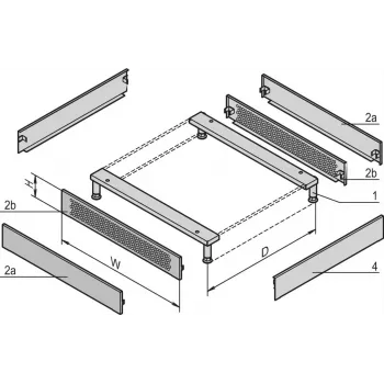 Schroff pamatnes vāks 800D RAL7021(2) (23130170)