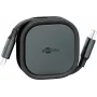 Wentronic goobay Pašsavienojošs USB-C Kabelis melns/sudrabs 15W Izturīgā Korpusā (77424)