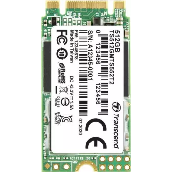 Transcend MTS552T2 - SSD - 512 GB - iekšējais - M.2 2242 - SATA 6Gb/s (TS512GMTS552T2)