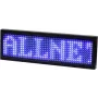 ALLNET elektroniski programmējama vārda plāksne zilā krāsā