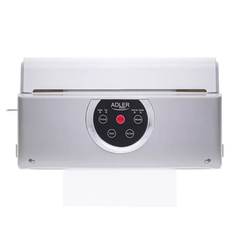 Vakuuma iepakojuma iekārta Adler AD 4503, 130 W, vakuums -750 līdz -800 mbar, C tipa spraudnis, pelēka/balta