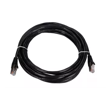 LAN vads Extralink Cat5e FTP 5 m, vara vītā pāra, RJ-45–RJ-45, melns
