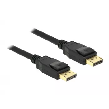 DeLOCK DisplayPort kabelis, DisplayPort (vīr.) uz DisplayPort (vīr.), 1,5m, 4K atbalsts, melns (85508)
