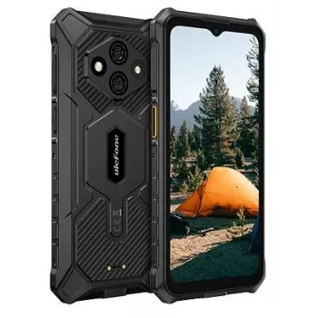 Izturīgais viedtālrunis UleFone RugKing 3 Pro — 6,56 collu HD+, Unisoc T7250 1,6 GHz, 8 GB RAM, 128 GB, 48 MP divkameru, 5700 mAh, Divas SIM, USB-C, Melns