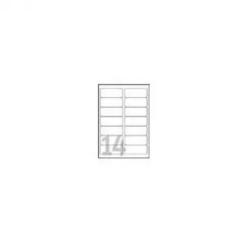 Avery - Poliestera - caurspīdīgas - 99,1 x 38,1 mm 350 uzlīmes (25 loksnes x 14) Uzlīmes (L7563-25)