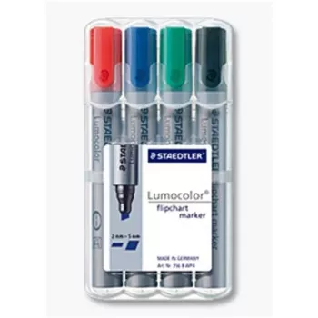 Marķieris Staedtler 356 B WP4 4 gab. Melns Zils Zaļš Sarkans