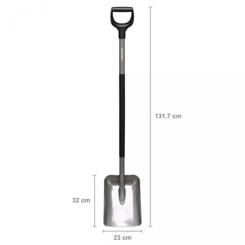 Lāpsta Fiskars Ergonomic FS.S. 1025376 Pelēka — ergonomiska dārza lāpsta Fiskars 1070058