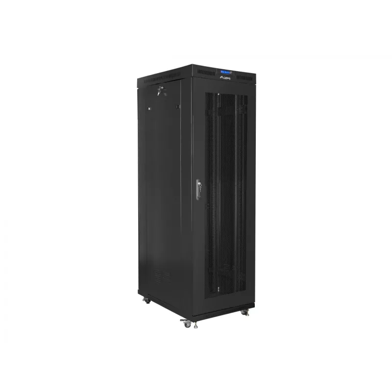 Rack skapis 19 collu LANBERG FF01-8042-23BL 42U 800x1000 mm sieta durvis