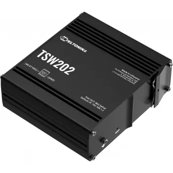 Teltonika TSW202 Pārvaldāms L2 Gigabit Ethernet (10/100/1000) PoE slēdzis, alumīnija korpuss, zils