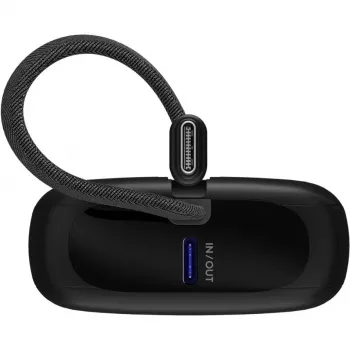 Pārnēsājams akumulators Goobay 10 000 mAh ar iebūvētu USB-C kabeli - 20W kompakts ceļojumiem (76251)