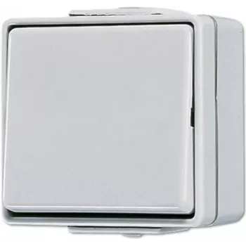 Spiedpogas slēdzis Jung 606 W 1P vadu 250 V 10 A pelēks