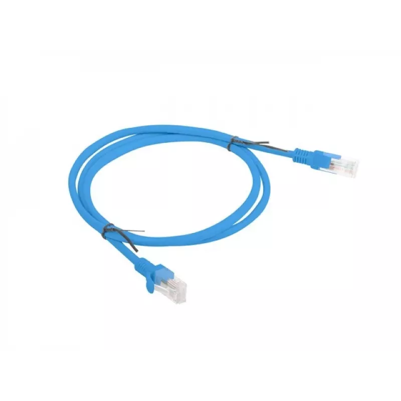 LANBERG tīkla savienojuma kabelis RJ45 Cat6 1 m zils, U/UTP, CCA savīta, AWG24, PCU6-20CC-0100-B