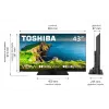 Toshiba 43UV3F63DG 43 collu LED televizors ar 4K izšķirtspēju