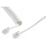 ShiverPeaks S/CONN 2m RJ10 caurspīdīgi balts telefona spoles vads