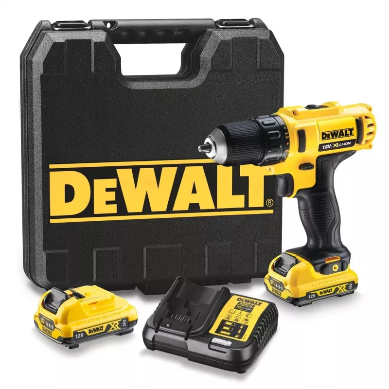 DeWALT DCD bezatslēgas 10,8V bezvadu urbjmašīna-skrūvgriezis Li-Ion, Eiropas kontaktdakša