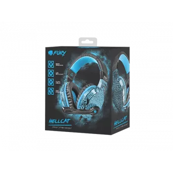 Austiņas spēlētājiem Fury Hellcat ar LED fona apgaismojumu