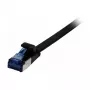 Synergy 21 Patch Kabelis RJ45, CAT6A 500MHz, 0,25m, melns, U/FTP, plakans, TPE(Superflex), AWG32
