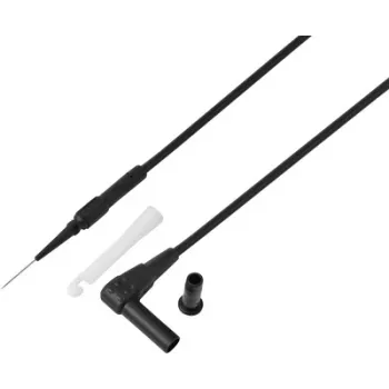VOLTCRAFT MSL-520 melns mērīšanas vads 4 mm spraudnis ar testa adatu 0,7 mm 1,5 m 1 gab.
