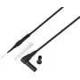 VOLTCRAFT MSL-520 melns mērīšanas vads 4 mm spraudnis ar testa adatu 0,7 mm 1,5 m 1 gab.