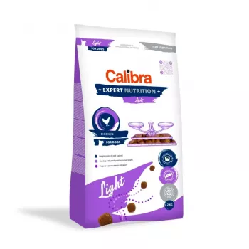 Sausā suņu barība Calibra Expert Nutrition Light 2 kg — zemu kaloriju, vistas gaļa, pilnvērtīga barība, 23% olbaltumvielu, 10% tauku