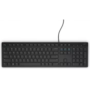 Vadu pilnizmēra tastatūra Dell KB216 — QWERTY Nordic izkārtojums, melna, USB