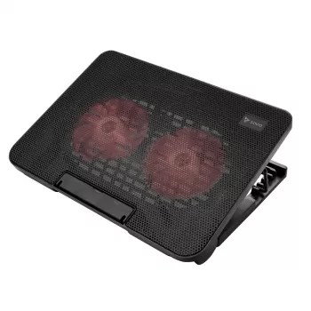 Datora dzesēšanas paliktnis SAVIO COS-02, 2 ventilatori 14 cm, USB barošana, piemērots līdz 17.3 collu klēpjdatoriem, melns