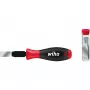 Wiha 26920 universālā skrāpja komplekts SoftFinish, 12 daļas, 13 mm asmens, ar 10 rezerves asmeņiem, melns/sarkans