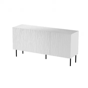 Kumode JUNGLE 152x40.5x74.5 cm balta matēta ar melnām kājām