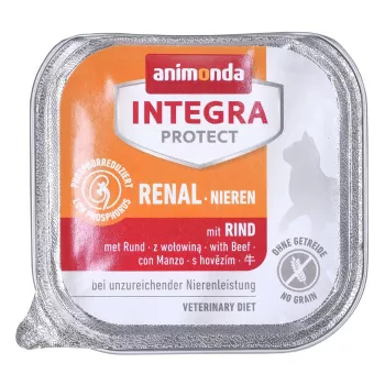 Slapjā kaķu barība Animonda Integra Protect 100 g — cūkgaļa, pieaugušiem kaķiem, nieru atbalstam, trauciņš