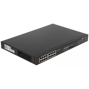 Dahua Technology PoE PFS3220-16GT-240 tīkla slēdzis Nepārvaldāms L2 Gigabit Ethernet (10/100/1000) Power over Ethernet (PoE) Melns