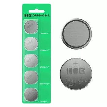 Green Cell CR2430 3V litija monētu baterija — 5 iepakojums