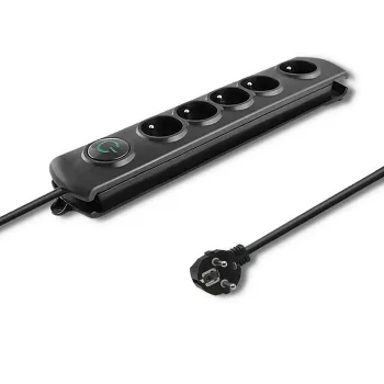 Pārsprieguma aizsargs Qoltec 50269 Melns 5 AC Kontaktligzdas 230V