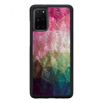 Telefona maciņš iKins Samsung Galaxy S20+ — ūdensziedu dizains, melns