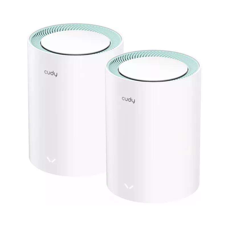Cudy M1300 3-PACK bezvadu tīkla sistēma Dual-band (2.4 GHz / 5 GHz) Wi-Fi 5 (802.11ac) Balta 1 Iekšējā