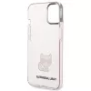 Karl Lagerfeld KLHCP14MCTRI Cietais maciņš iPhone 14 Plus / 15 Plus 6.7” Rozā / Caurspīdīgi rozā Choupette Body