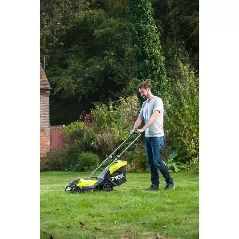 Ryobi OLM1833B zāles pļāvējs Stumjamais zāles pļāvējs Akumulators Melns, Zaļš